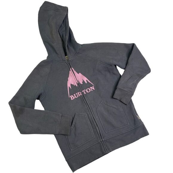 Vintage Burton Graphic Zip Up Grey Hoodie - Picture 1 of 8